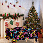Funky Kiss Lips Pattern Print Tablecloth