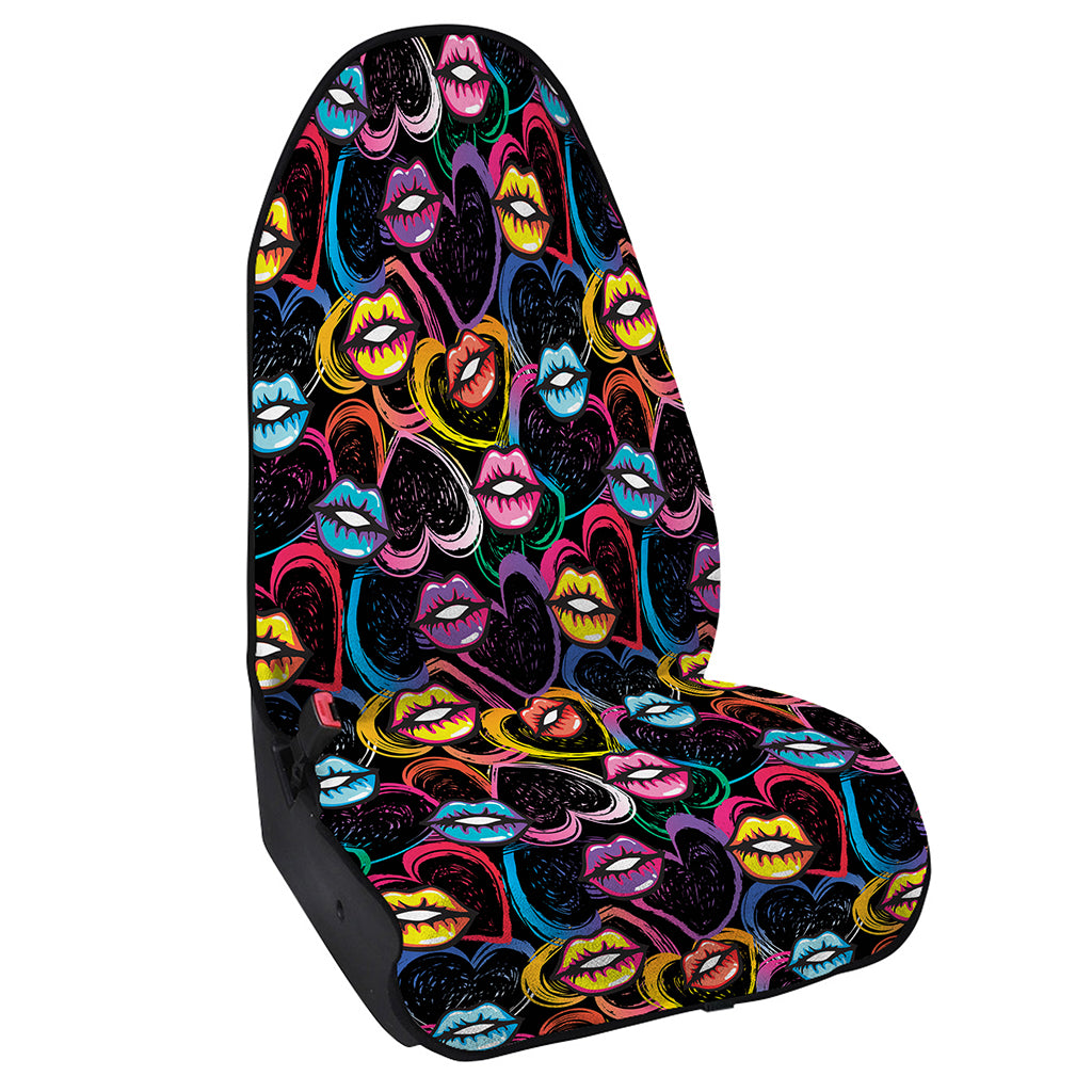 Funky Kiss Lips Pattern Print Waterproof Car Seat Cover