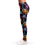 Funky Kiss Lips Pattern Print Women's Leggings