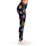 Funky Kiss Lips Pattern Print Women's Leggings