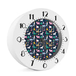 Funny Christmas Animals Pattern Print Alarm Clock