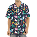Funny Christmas Animals Pattern Print Aloha Shirt