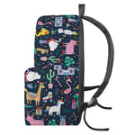 Funny Christmas Animals Pattern Print Backpack