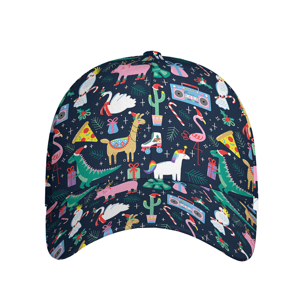 Funny Christmas Animals Pattern Print Baseball Cap