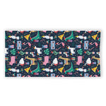 Funny Christmas Animals Pattern Print Beach Towel