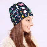 Funny Christmas Animals Pattern Print Beanie