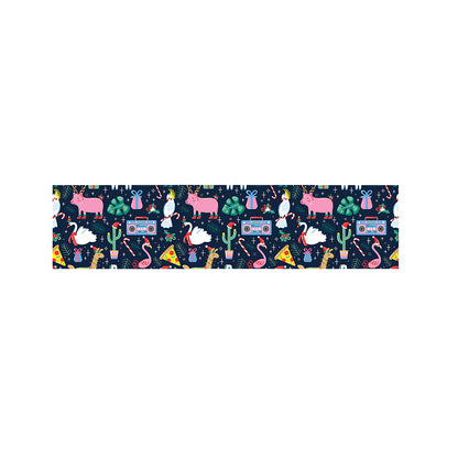 Funny Christmas Animals Pattern Print Bed Runner