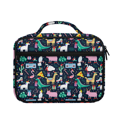 Funny Christmas Animals Pattern Print Briefcase Bible Bag
