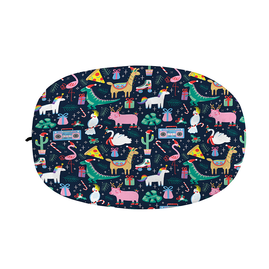 Funny Christmas Animals Pattern Print Car Side Mirror Covers