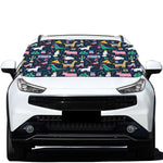 Funny Christmas Animals Pattern Print Car Windshield Snow Cover