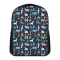 Funny Christmas Animals Pattern Print Casual Backpack
