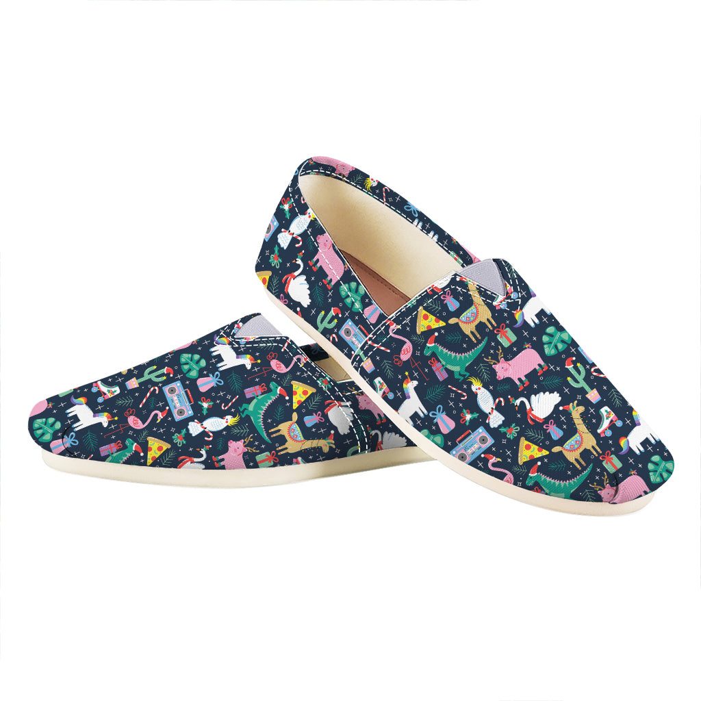 Funny Christmas Animals Pattern Print Casual Shoes
