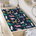 Funny Christmas Animals Pattern Print Changing Pad Cover