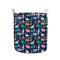 Funny Christmas Animals Pattern Print Collapsible Laundry Basket