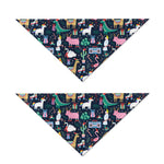 Funny Christmas Animals Pattern Print Dog Bandana