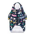 Funny Christmas Animals Pattern Print Dog Zip Up Hoodie
