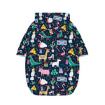 Funny Christmas Animals Pattern Print Dog Zip Up Hoodie