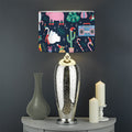 Funny Christmas Animals Pattern Print Drum Lamp Shade