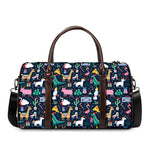 Funny Christmas Animals Pattern Print Duffle Bag