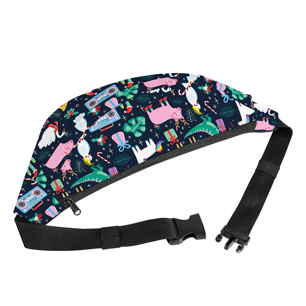 Funny Christmas Animals Pattern Print Fanny Pack