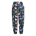 Funny Christmas Animals Pattern Print Fleece Lined Knit Pants