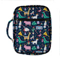 Funny Christmas Animals Pattern Print Front Pocket Bible Bag