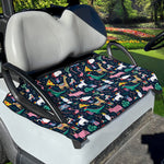 Funny Christmas Animals Pattern Print Golf Cart Seat Cover