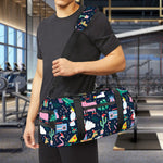 Funny Christmas Animals Pattern Print Gym Bag