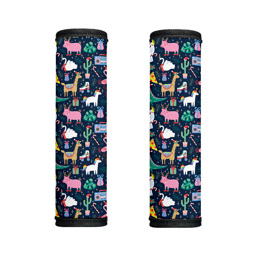 Funny Christmas Animals Pattern Print Handle Covers