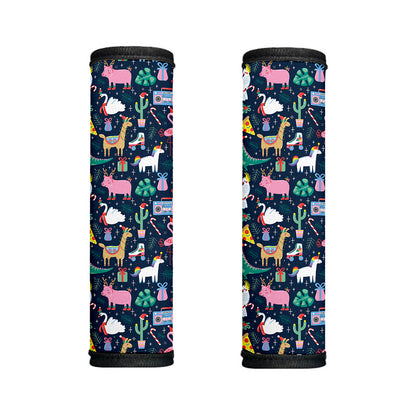 Funny Christmas Animals Pattern Print Handle Covers