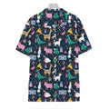 Funny Christmas Animals Pattern Print Hawaiian Shirt