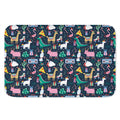 Funny Christmas Animals Pattern Print Indoor Door Mat