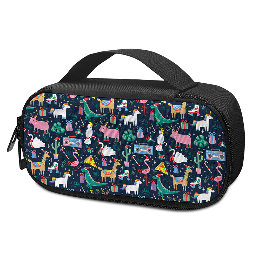 Funny Christmas Animals Pattern Print Insulin Cooler Travel Case