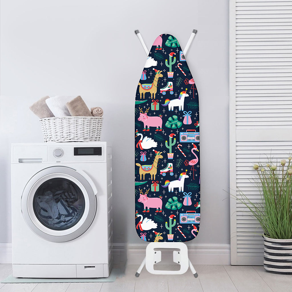 Funny Christmas Animals Pattern Print Ironing Board Cover