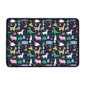 Funny Christmas Animals Pattern Print Kitchen Mat