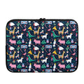 Funny Christmas Animals Pattern Print Laptop Sleeve