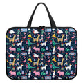 Funny Christmas Animals Pattern Print Laptop Sleeve With Handle