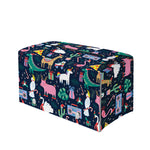 Funny Christmas Animals Pattern Print Leather Tissue Box Cover