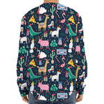 Funny Christmas Animals Pattern Print Long Sleeve Baseball Jersey