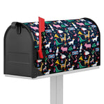 Funny Christmas Animals Pattern Print Mailbox Cover