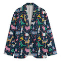 Funny Christmas Animals Pattern Print Men's Blazer