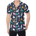 Funny Christmas Animals Pattern Print Men's Shirt