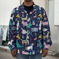 Funny Christmas Animals Pattern Print Men's Shirt Jacket