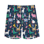 Funny Christmas Animals Pattern Print Men's Sports Shorts