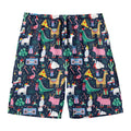 Funny Christmas Animals Pattern Print Men's Swim Trunks