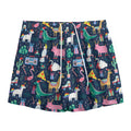 Funny Christmas Animals Pattern Print Mesh Shorts