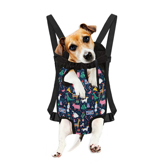 Funny Christmas Animals Pattern Print Pet Carrier Backpack