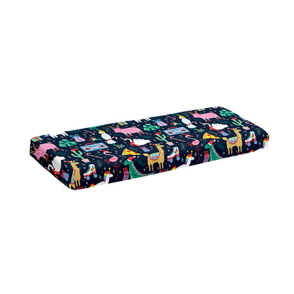 Funny Christmas Animals Pattern Print Piano Keyboard Cover