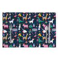 Funny Christmas Animals Pattern Print Placemat