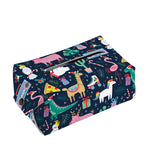 Funny Christmas Animals Pattern Print Rectangle Tissue Box Cover